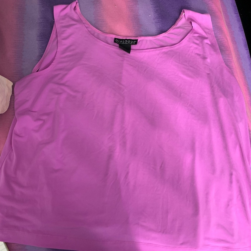 Dialogue Magenta Tank Top